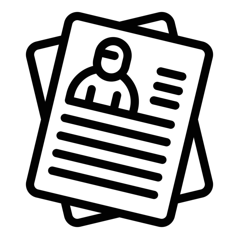 Interview cv icon outline vector. Hiring team vector