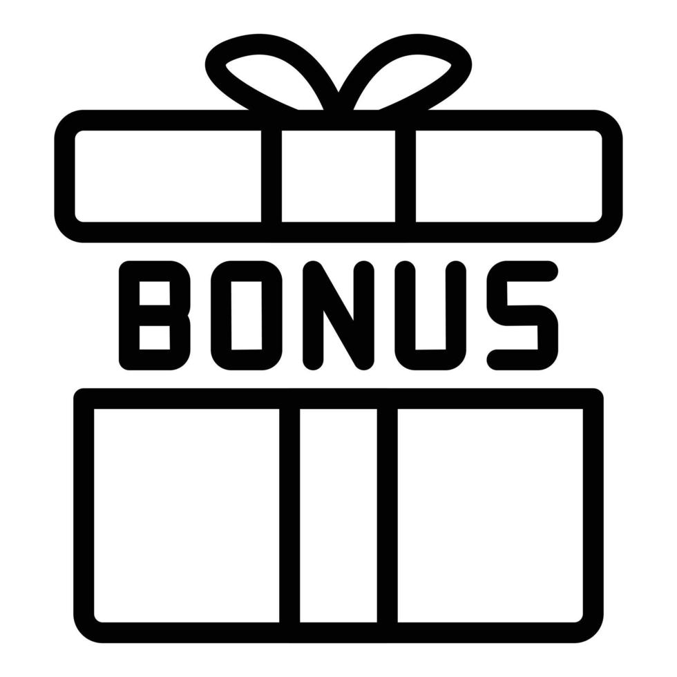 Bonus box icon outline vector. Customer program vector