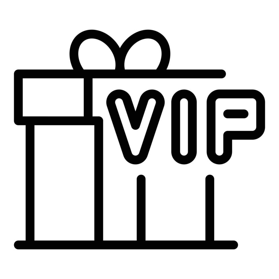 Vip gift box icon outline vector. Online program vector