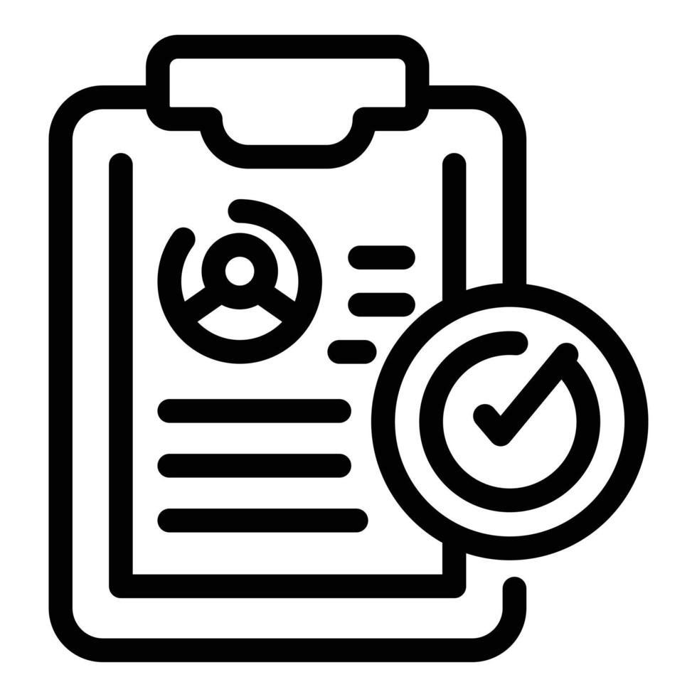 Cv clipboard icon outline vector. Hiring team vector