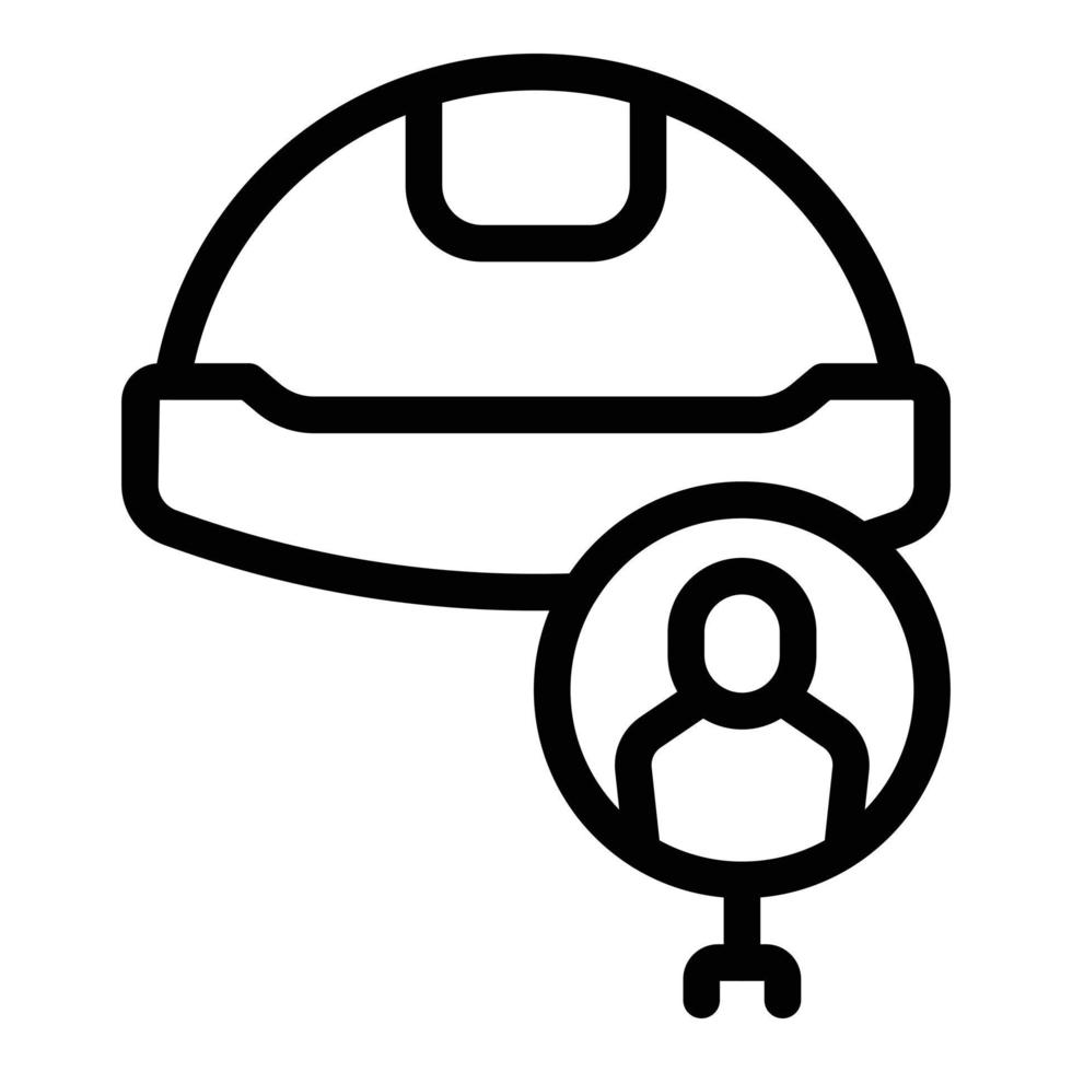 Recruit worker icon outline vector. Candidate post vector