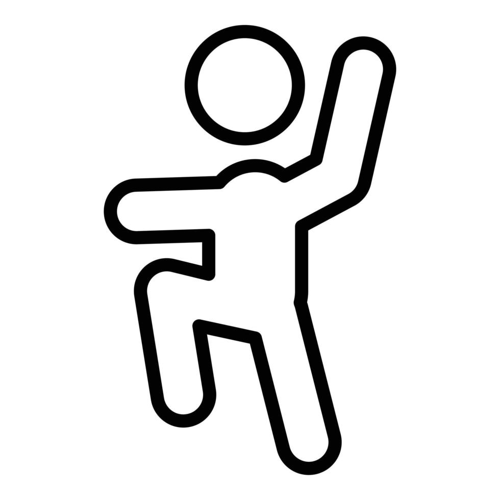 Karate fight icon outline vector. Defense martial attack vector