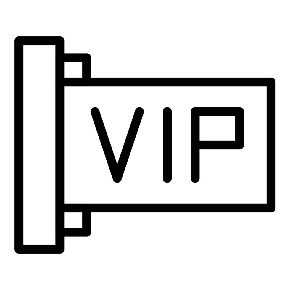 vector de contorno de icono de cliente vip. programa de servicio