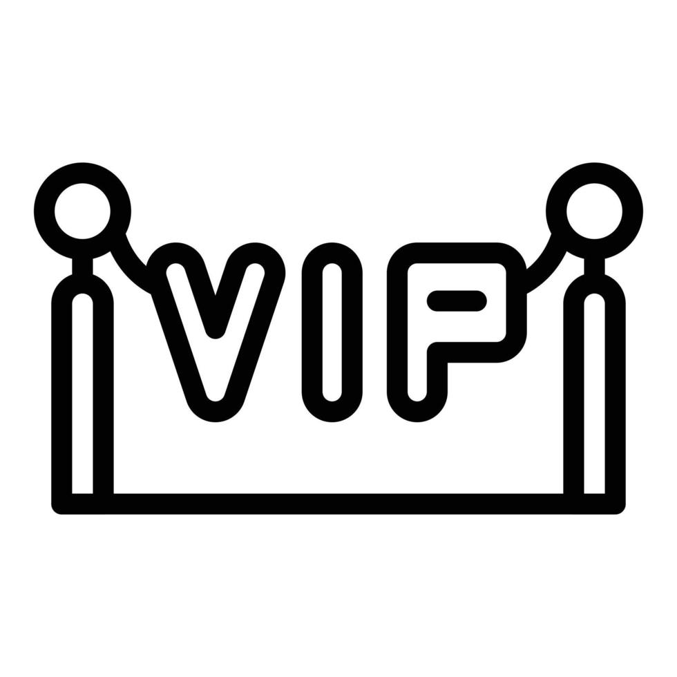 vector de contorno de icono de barrera de cliente vip. servicio de fidelización