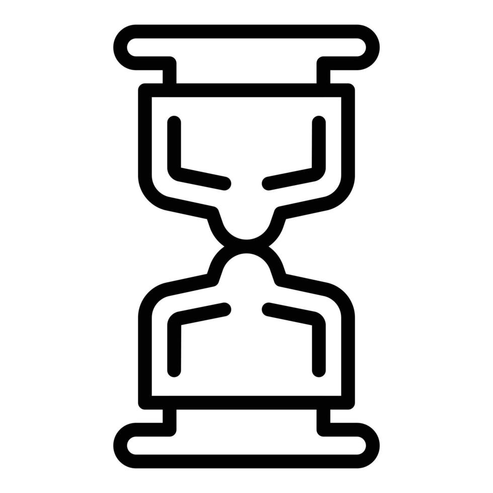 Hourglass skills icon outline vector. Stress effort vector