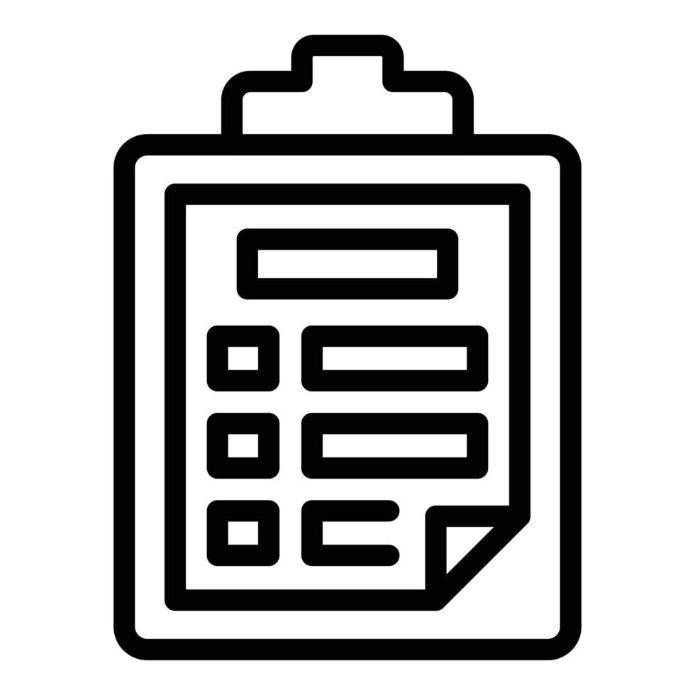 Diet clipboard icon outline vector. Paleo food vector
