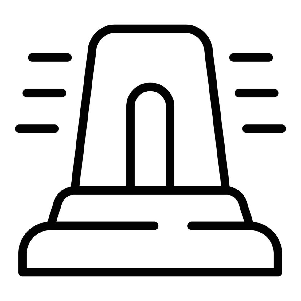 Flasher icon outline vector. Emergency siren vector