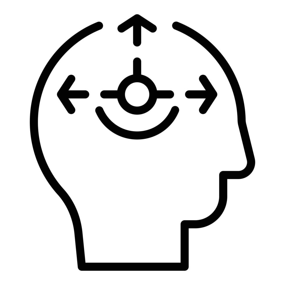 Skills achievement icon outline vector. Stress growth vector