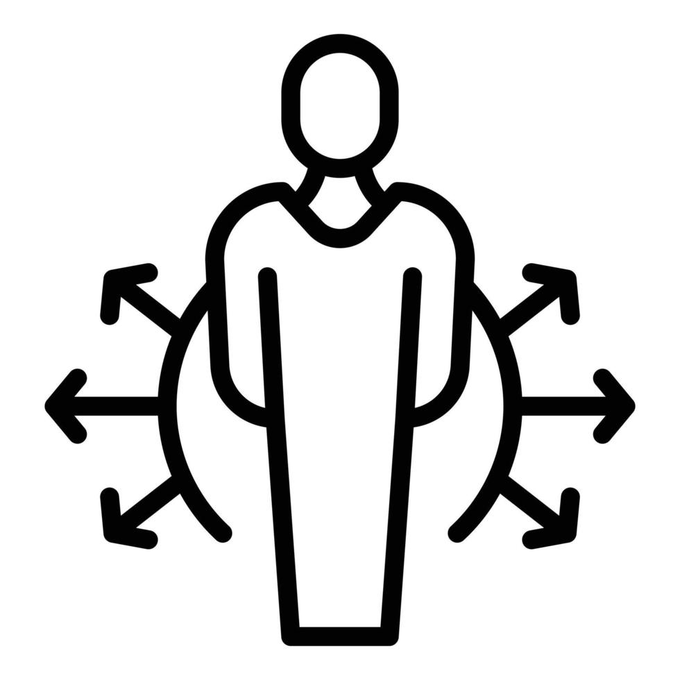 Therapy skills icon outline vector. Stress support vector