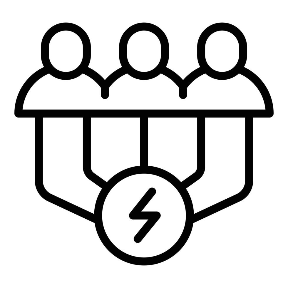 Group counseling icon outline vector. Stress skills vector