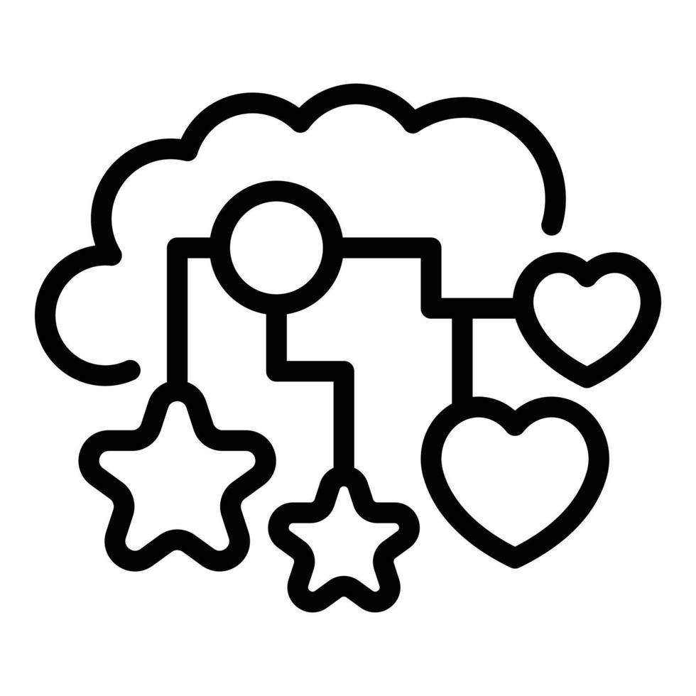 Mbti thinking icon outline vector. Critical think vector