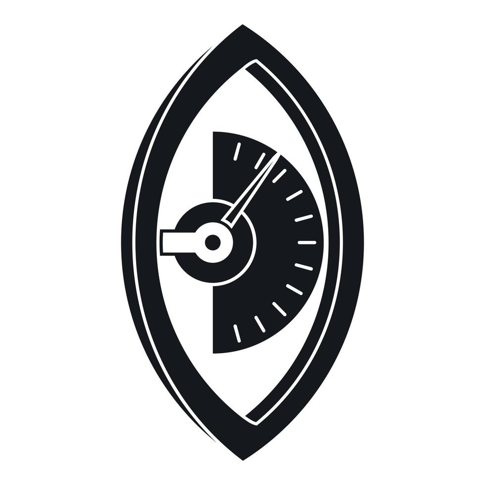 Hand power meter icon, simple style vector