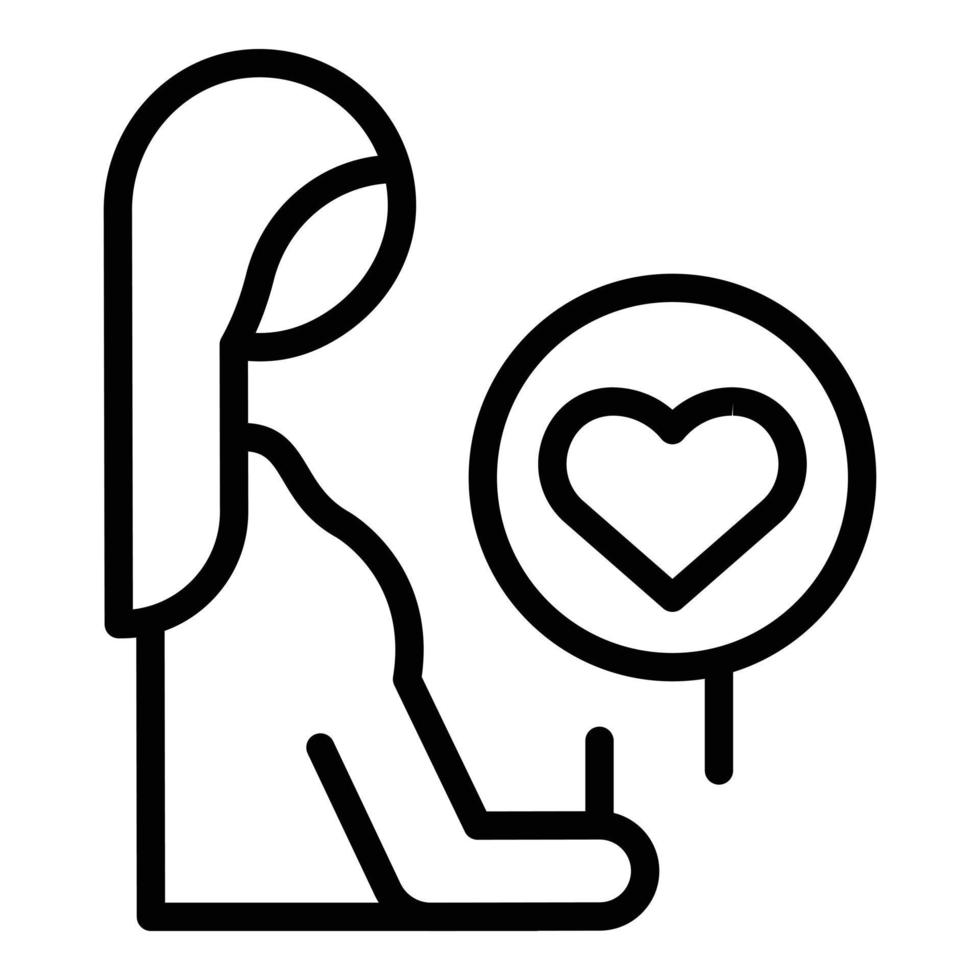 Mother skills icon outline vector. Therapy support vector