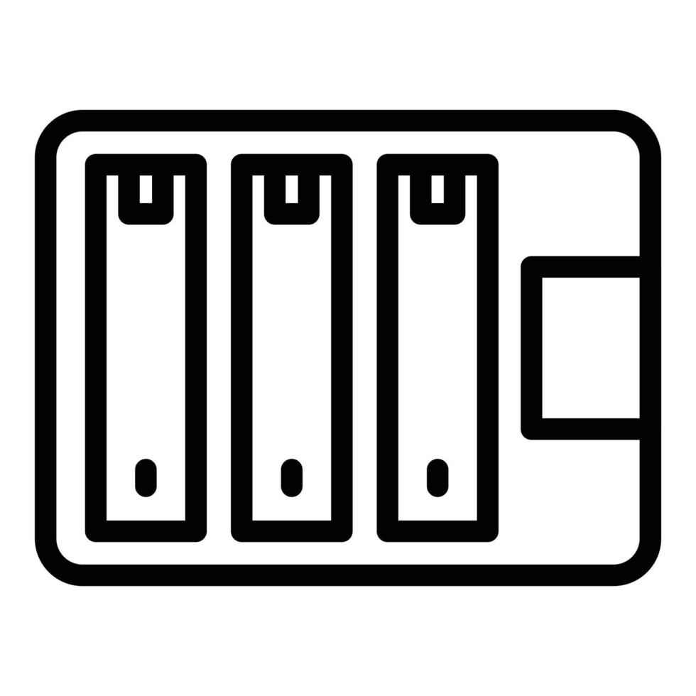 Server memory rack icon outline vector. Data storage vector