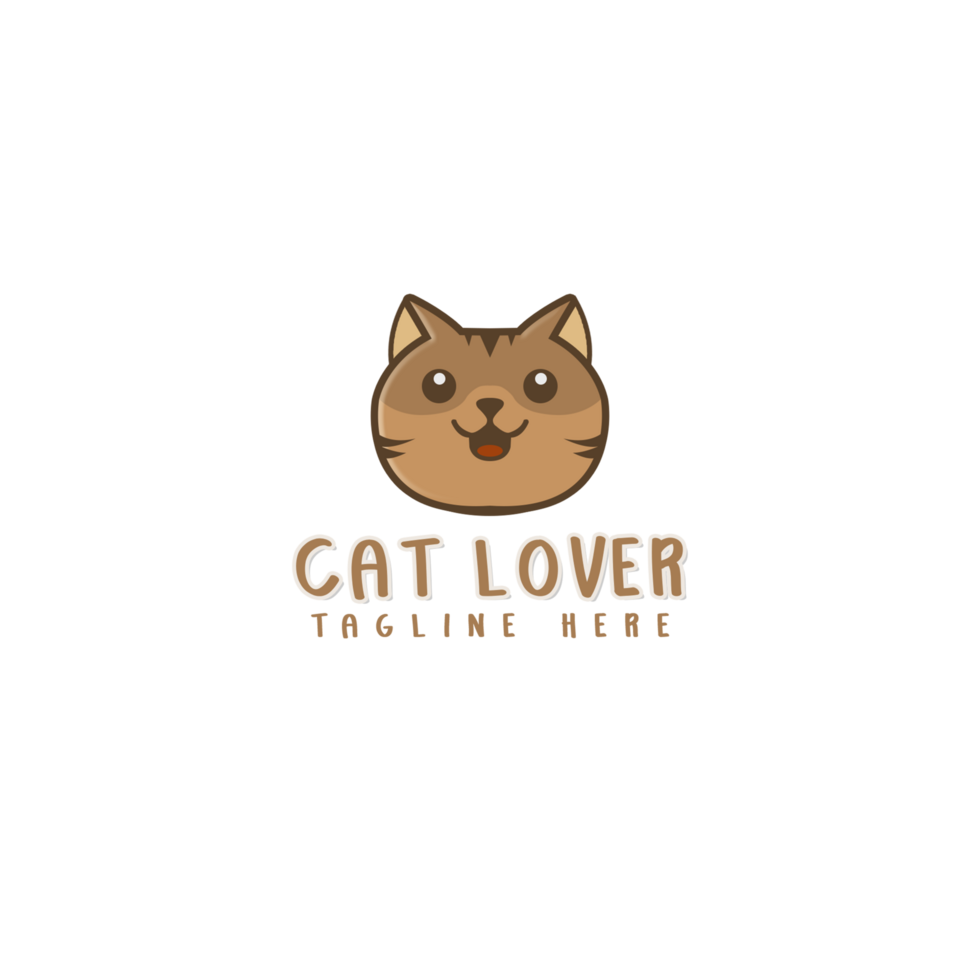 Cat logo in a modern and minimalist style png