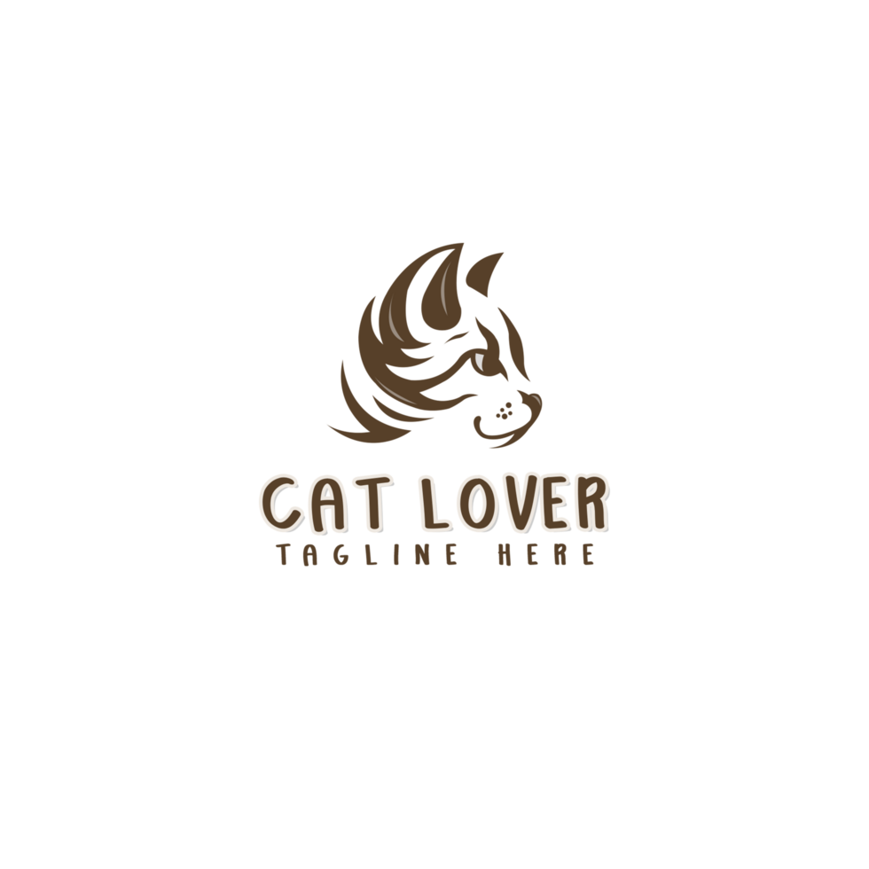 katt logotyp i en modern och minimalistisk stil png