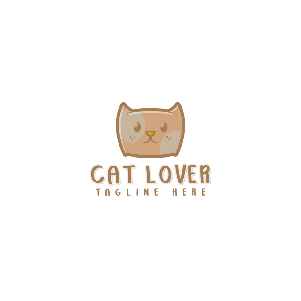 Cat logo in a modern and minimalist style png