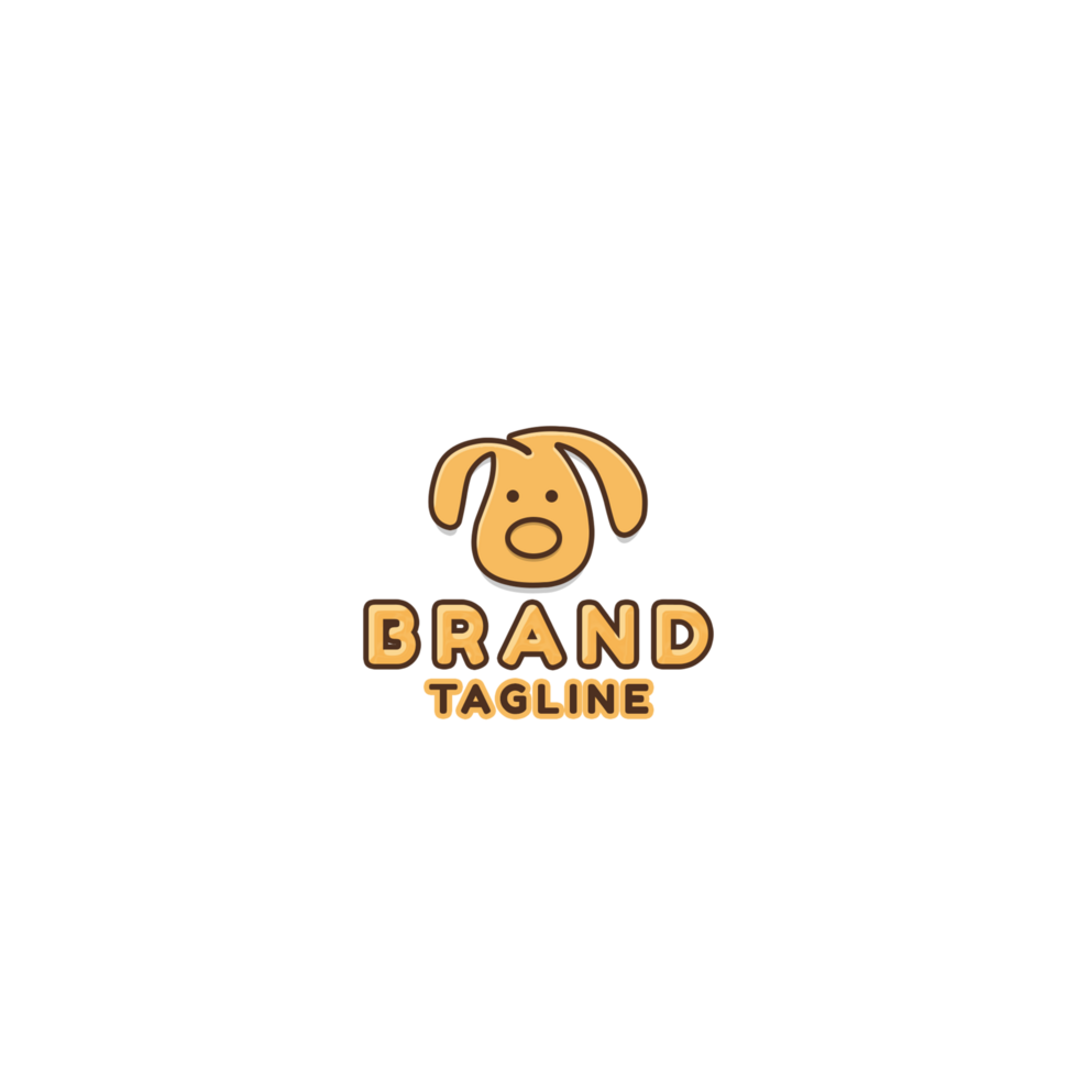 logo de chien avec un design moderne de dessin animé png