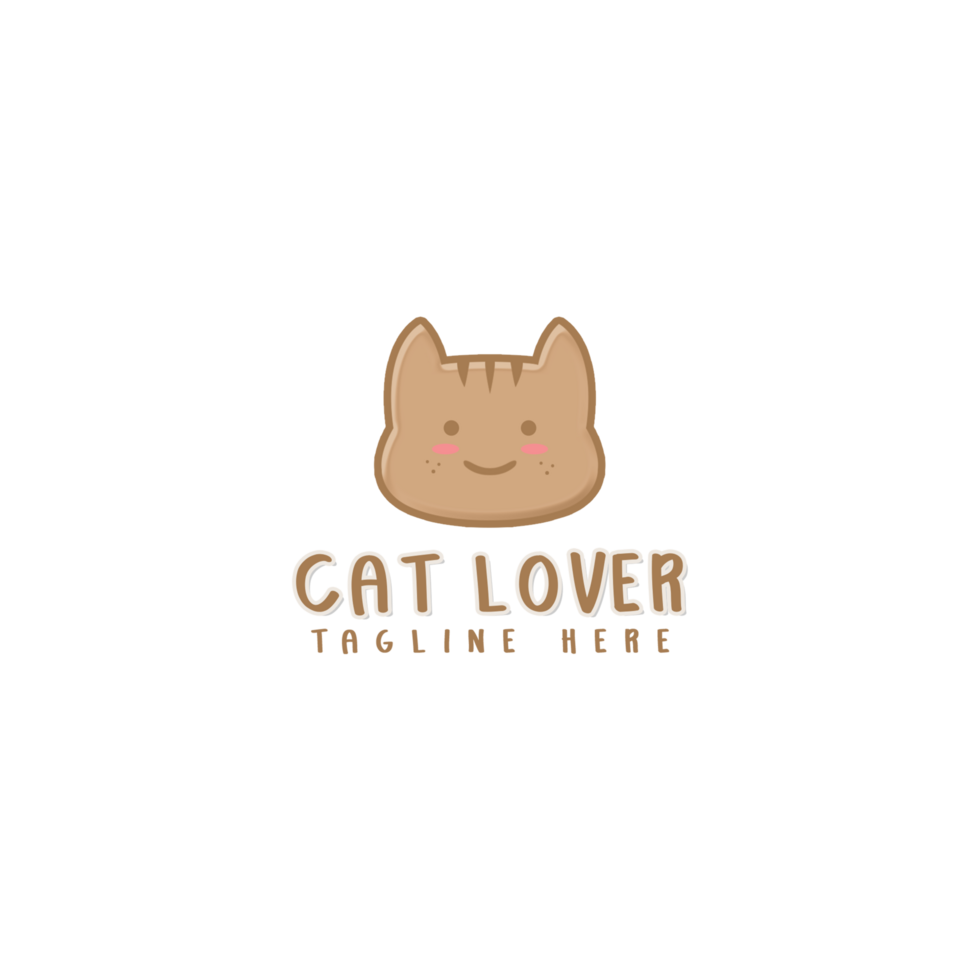 Cat logo in a modern and minimalist style png