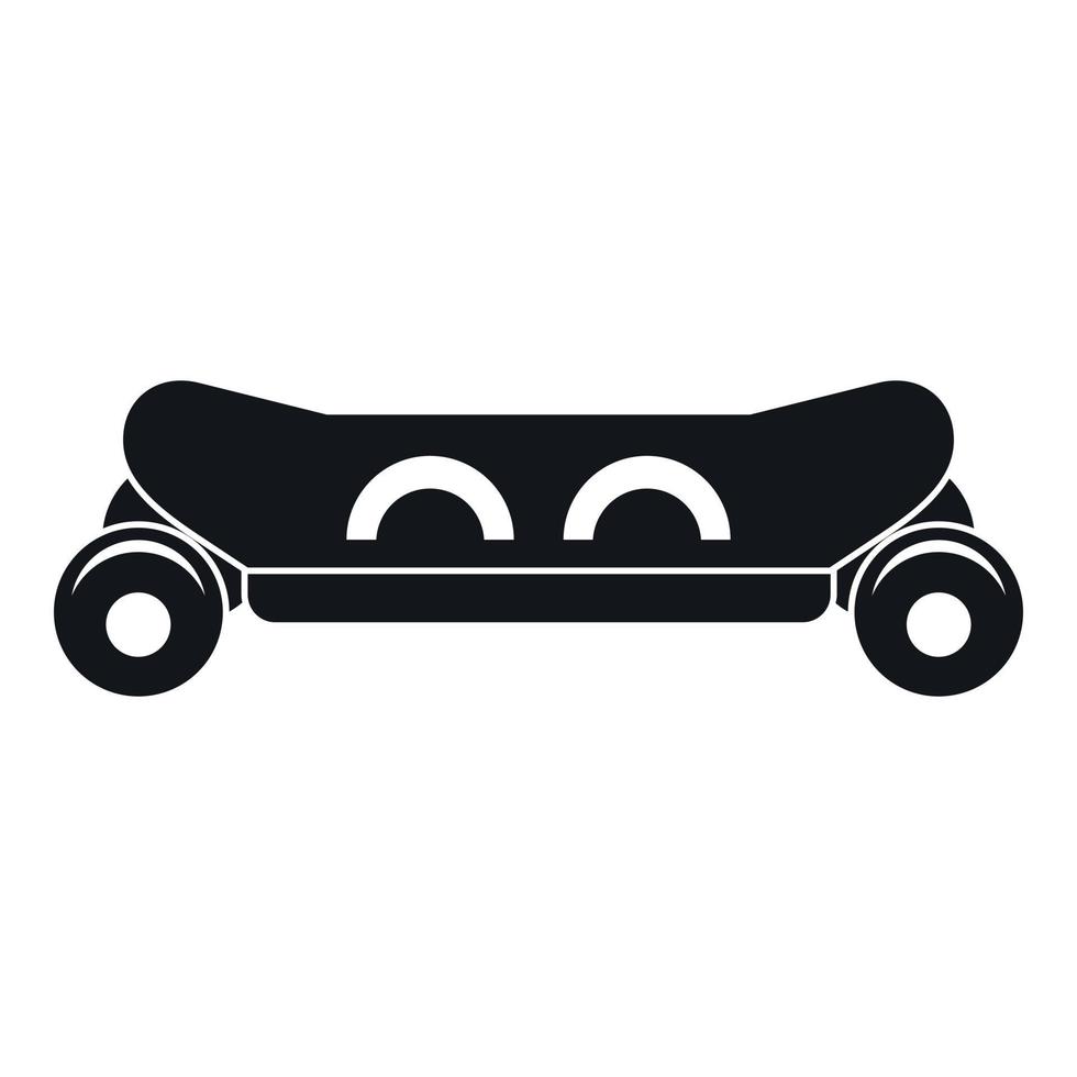 Skateboard deck icon, simple style vector