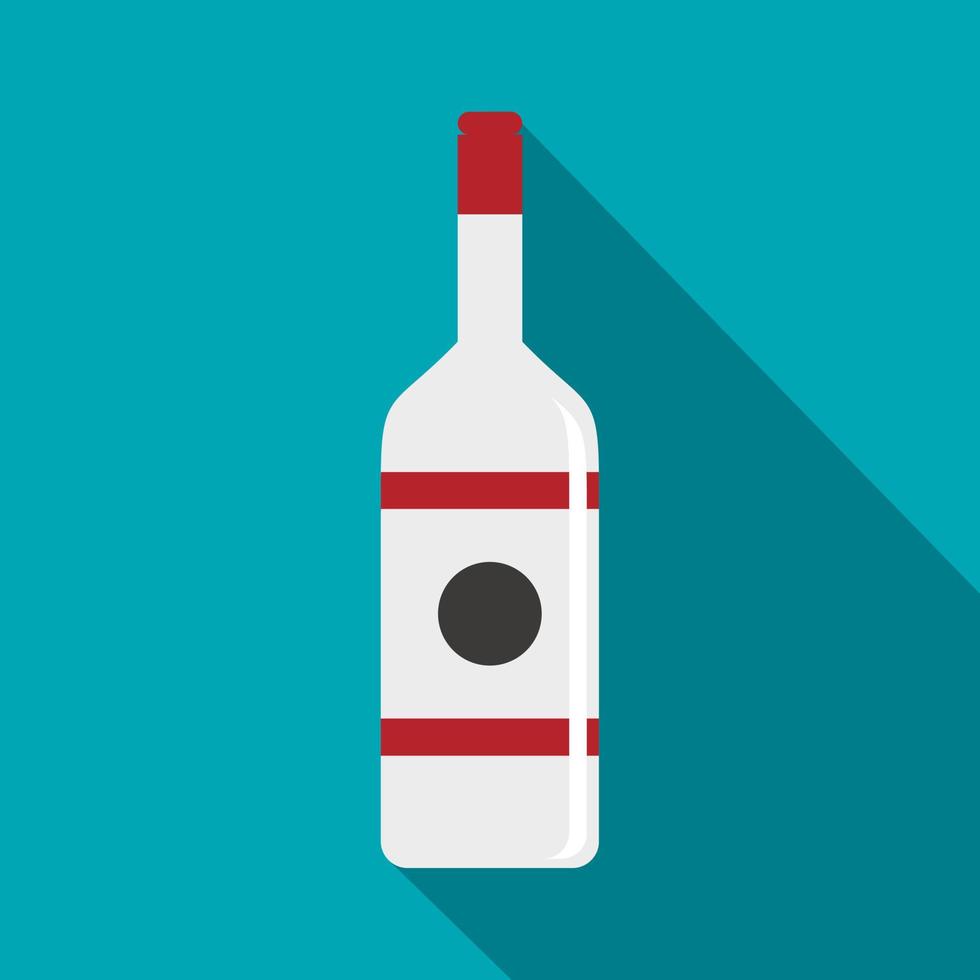 icono de vodka, estilo plano vector