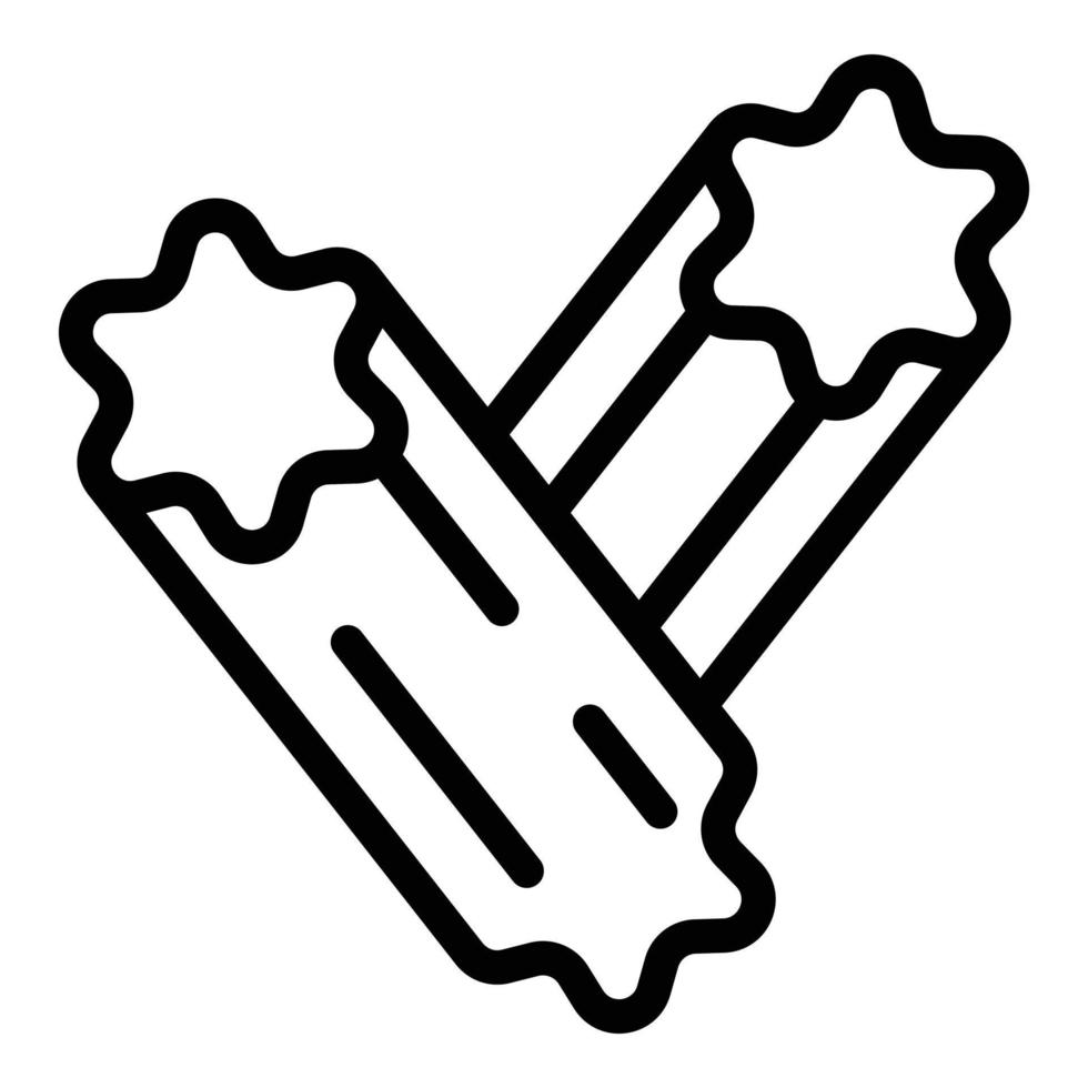 Churro food icon outline vector. Spanish chocolate vector