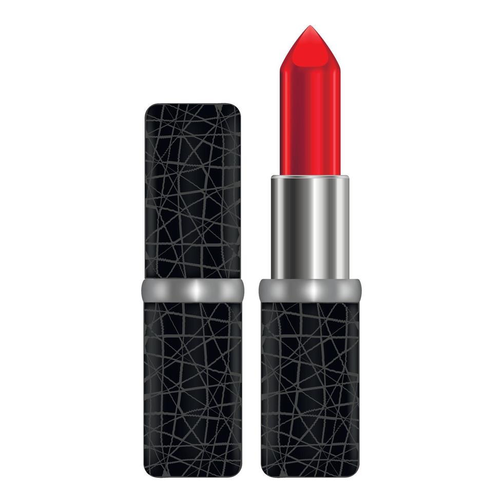 Red lipstick mockup, realistic style vector