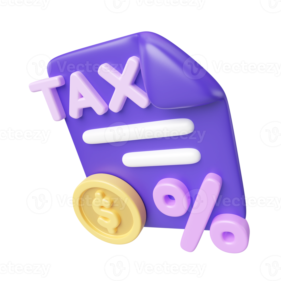 Taxes 3D Illustration Icon png