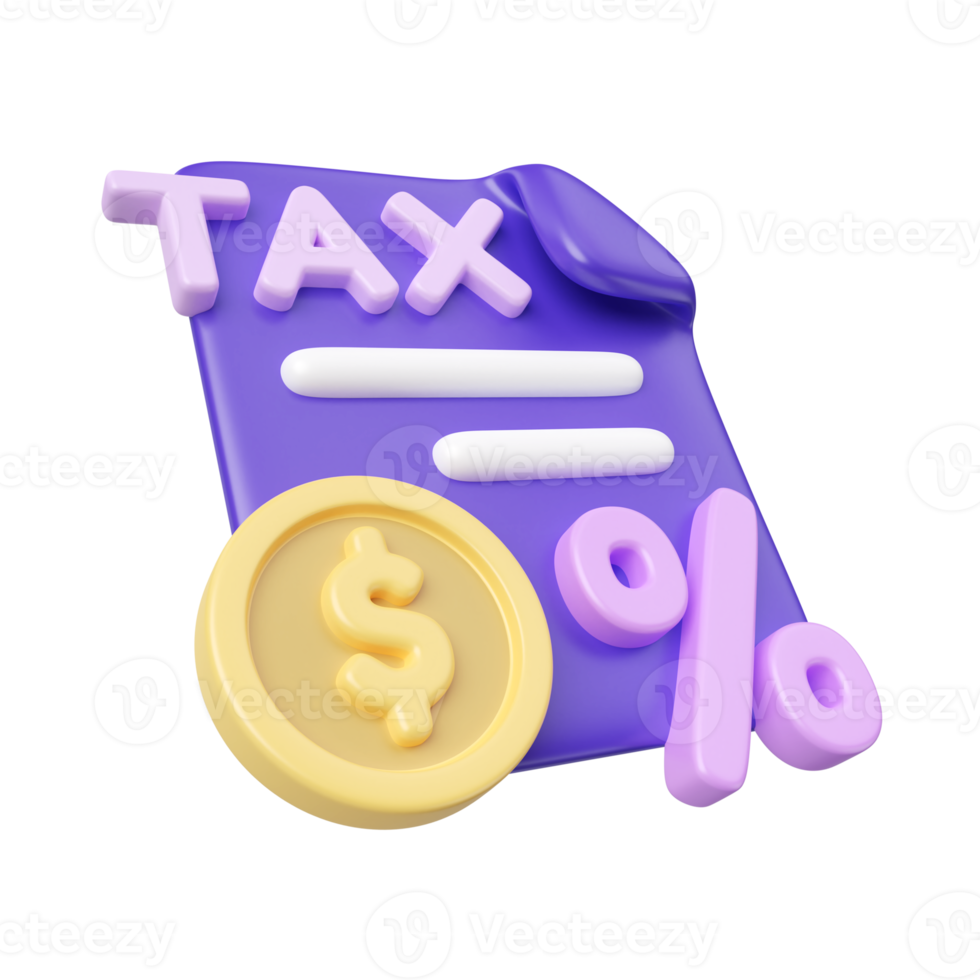 Taxes 3D Illustration Icon png