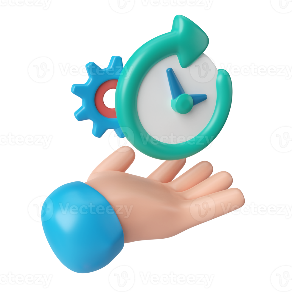 Time Management 3D Illustration Icon png