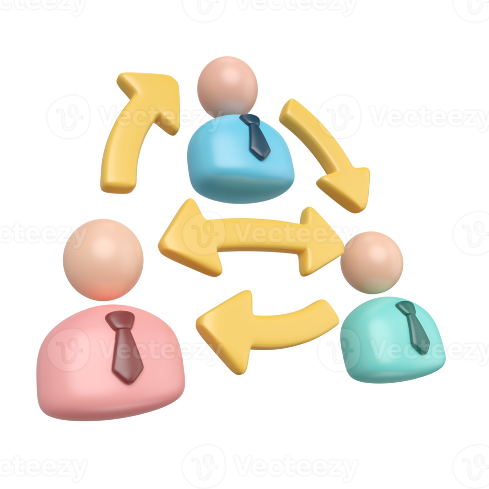 Connection 3D Illustration Icon png