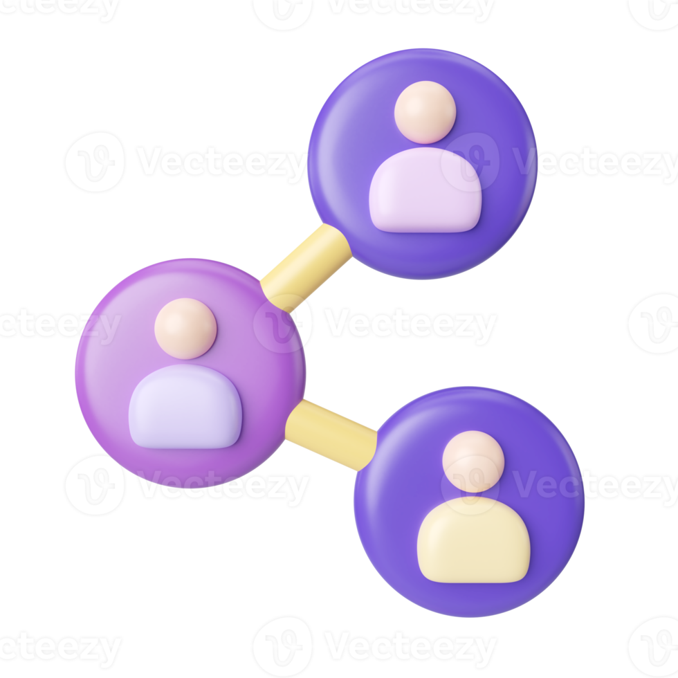 icono de ilustración 3d de conexión png