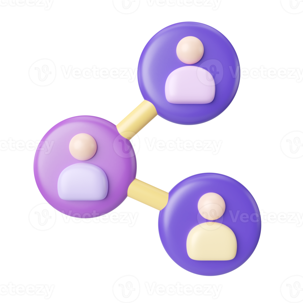 icona illustrazione 3d di connessione png