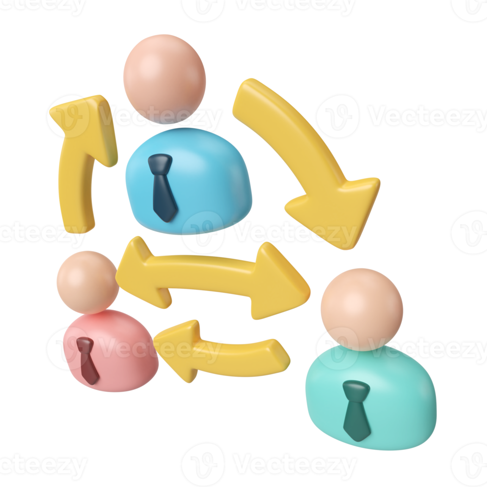 Verbindung 3D-Illustrationssymbol png