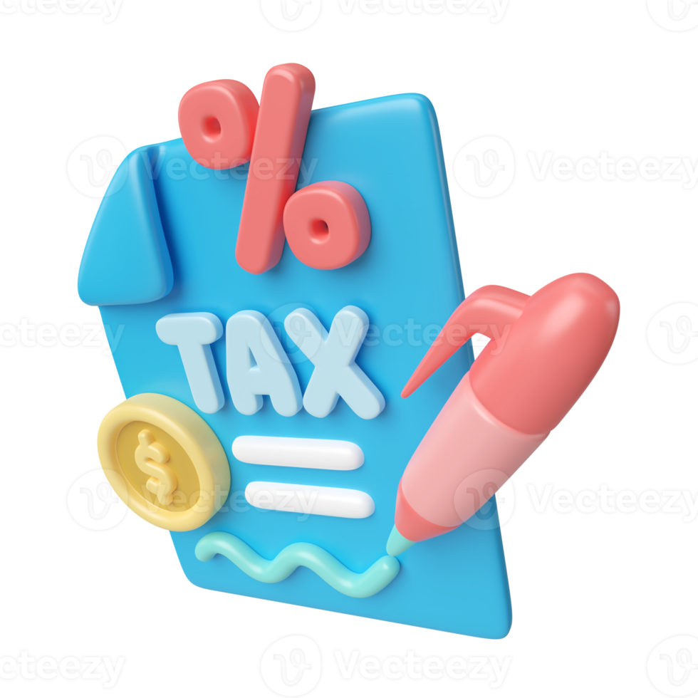 Taxes 3D Illustration Icon png