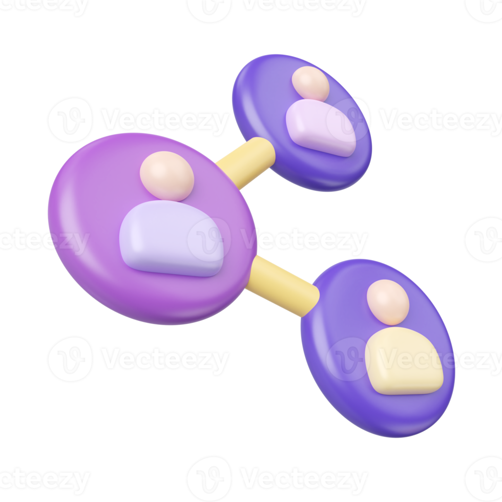 Connection 3D Illustration Icon png