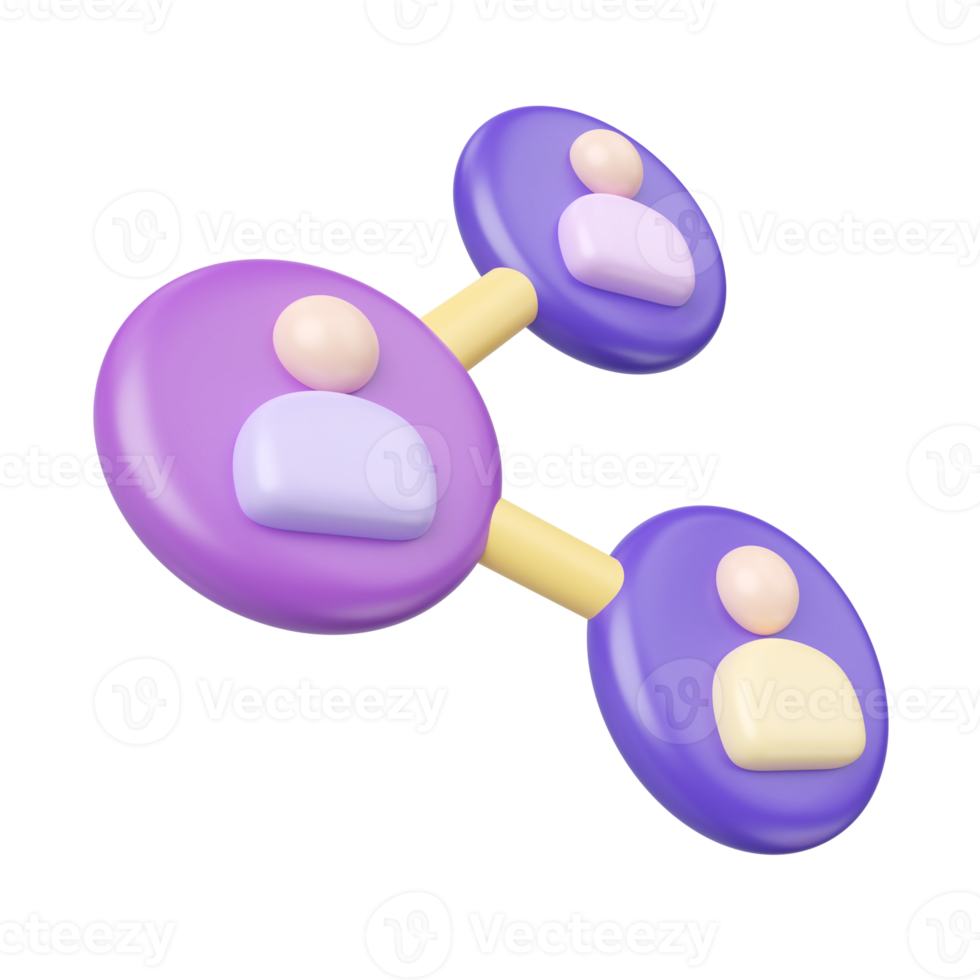 icona illustrazione 3d di connessione png