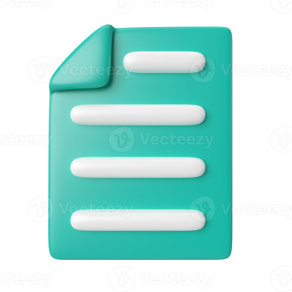 Document 3D Illustration Icon png