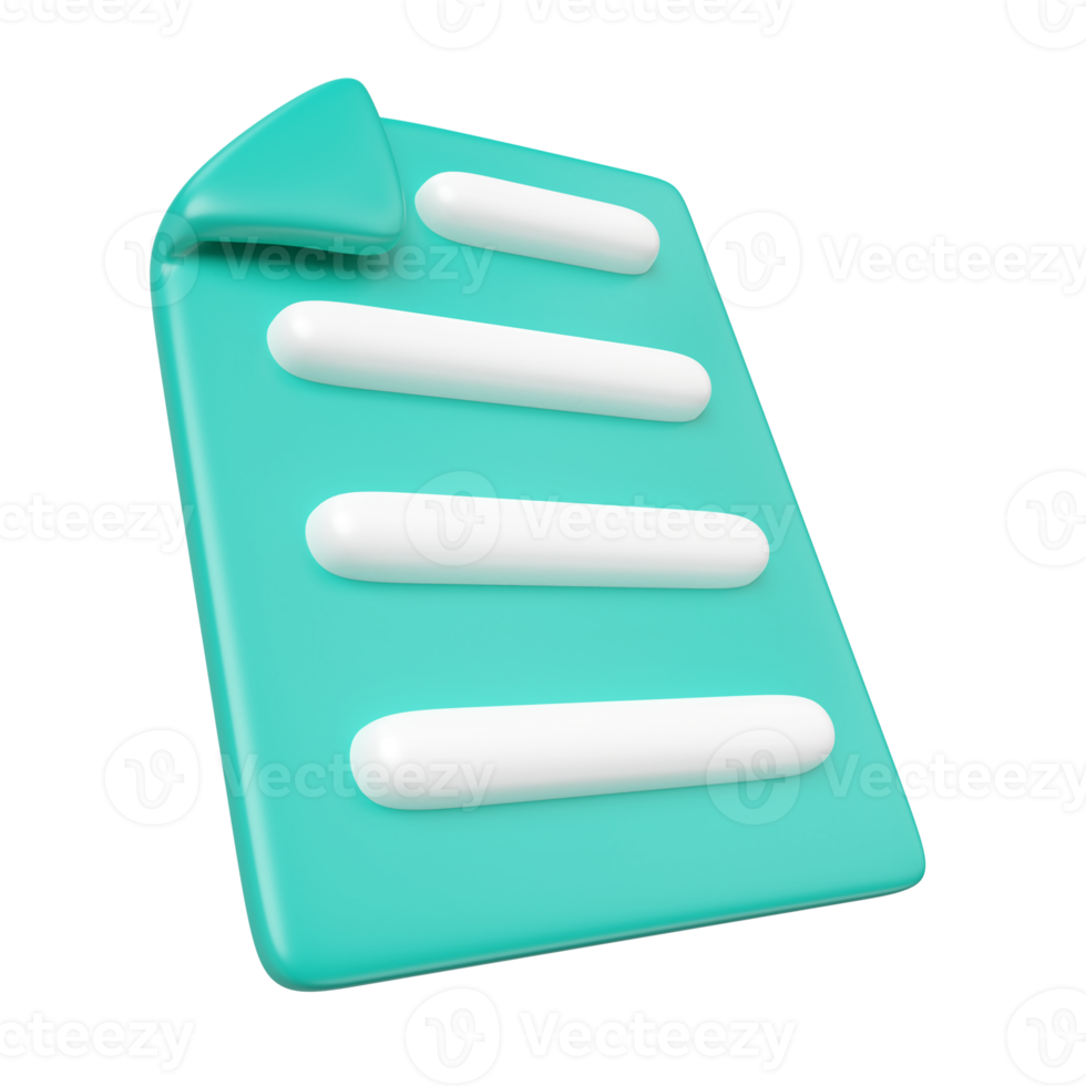 Document 3D Illustration Icon png