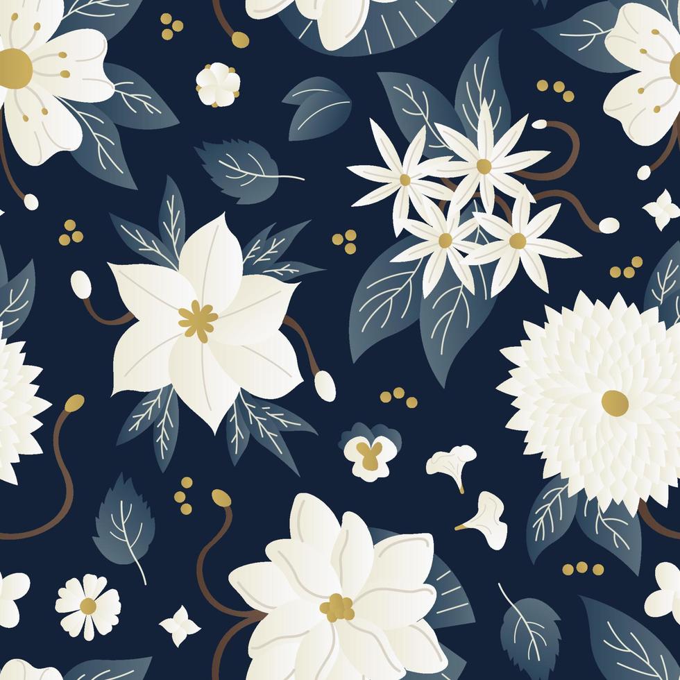 Beautiful Floral Seamless Pattern vector