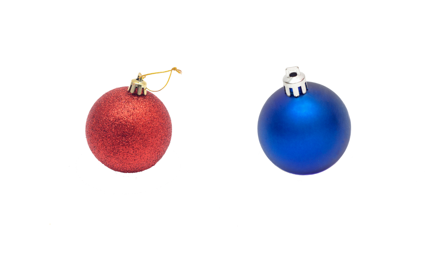 Kerstmis rood en blauw ballen geïsoleerd. png