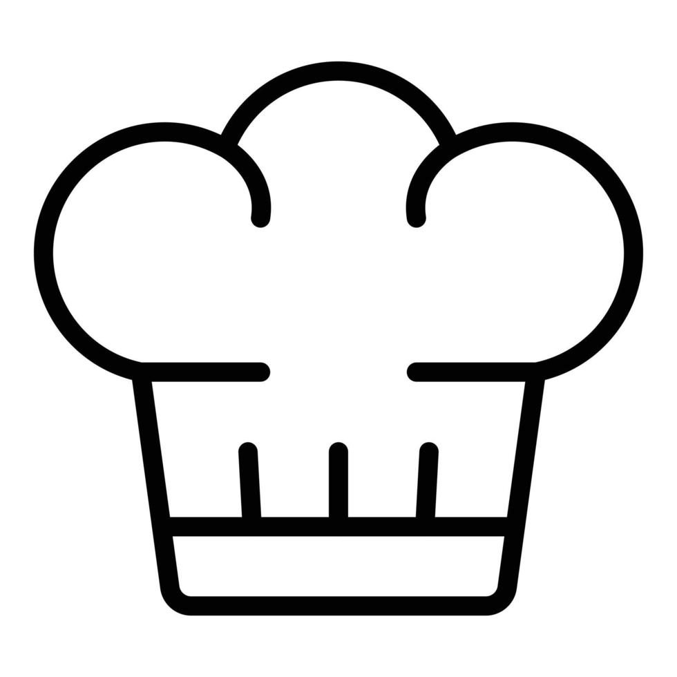 Cook hat icon outline vector. Meat pork vector