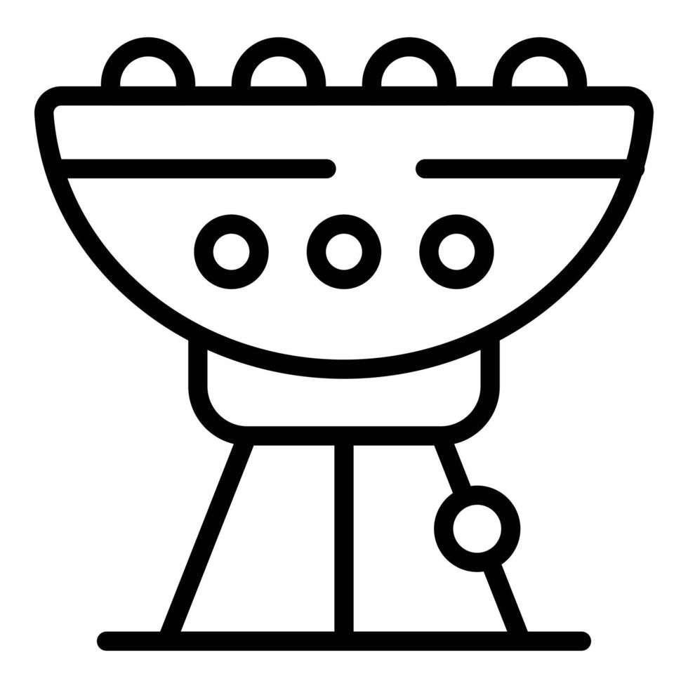 Bbq stand icon outline vector. Pork meat vector