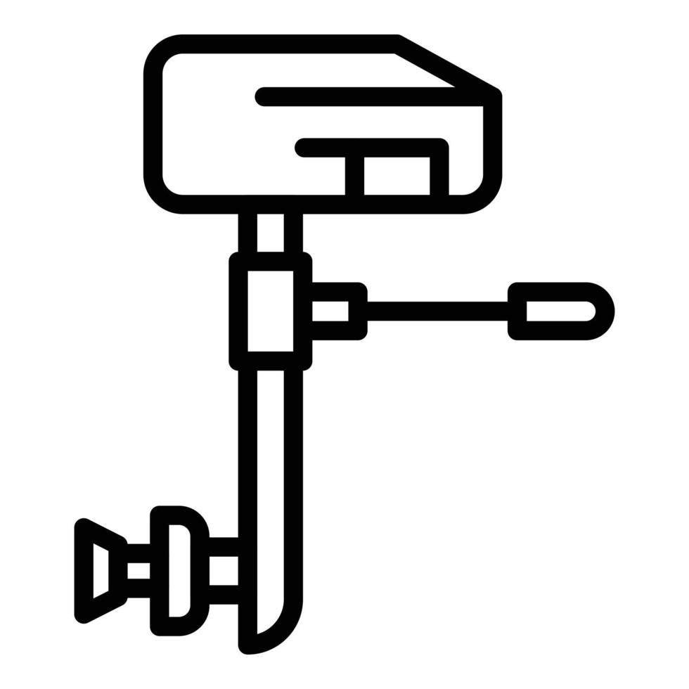 Boat motor icon outline vector. Outboard engine vector