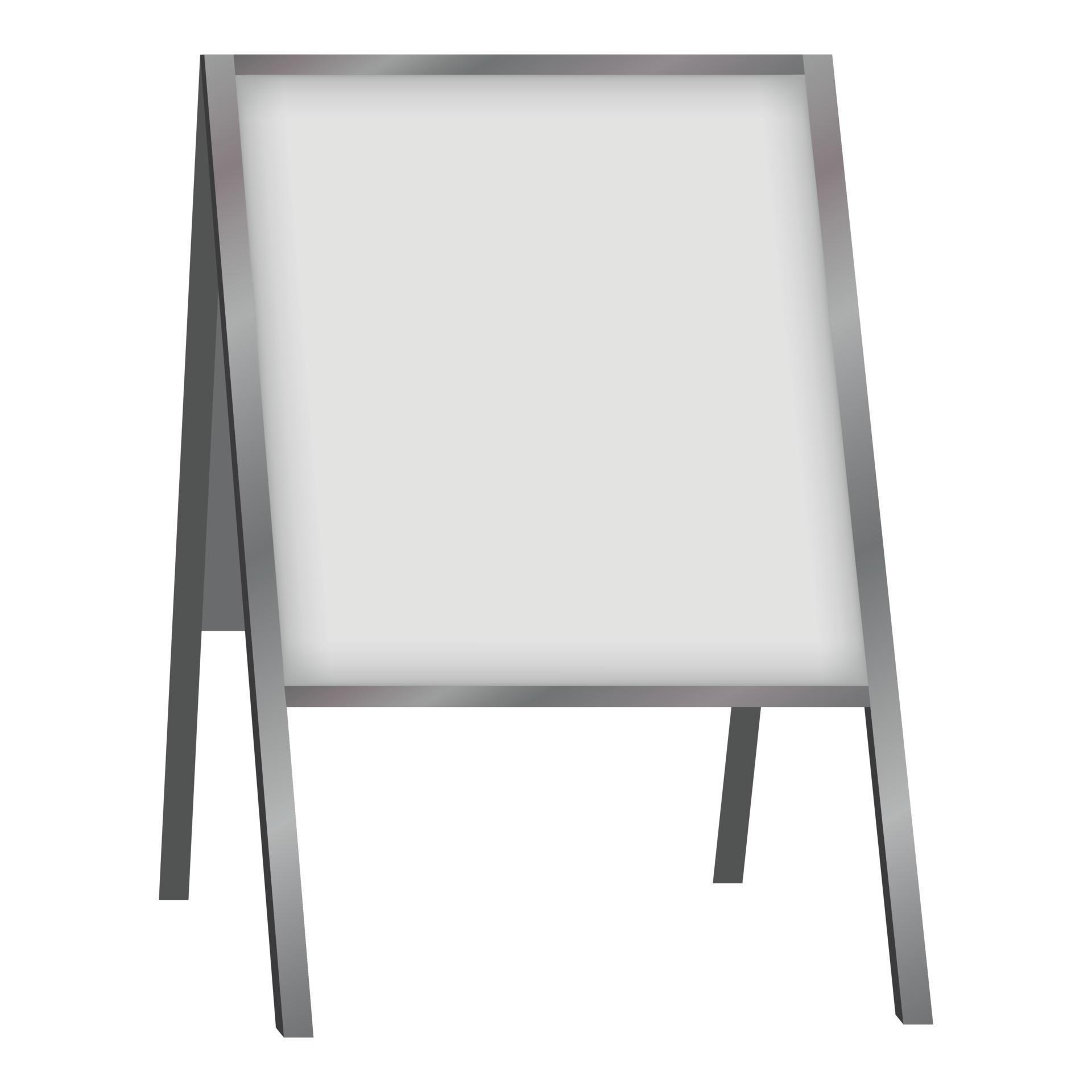 White blank sandwich board mockup, realistic style 15214820 Vector Art