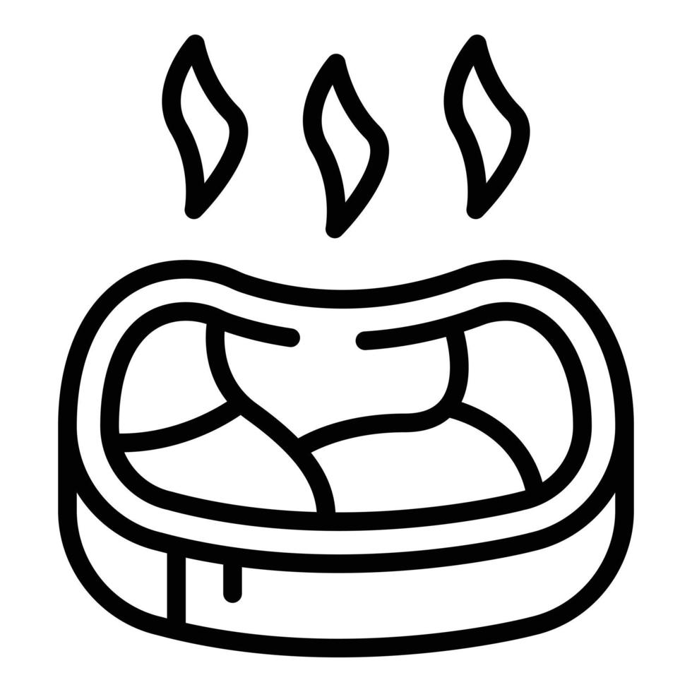 Bbq steak icon outline vector. Meat beef vector