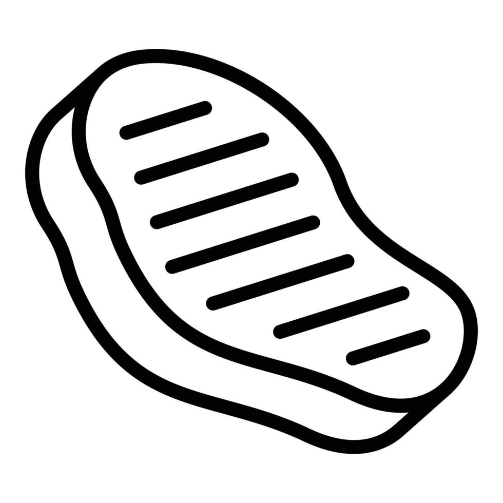 Meat steak icon outline vector. Pork lamb vector