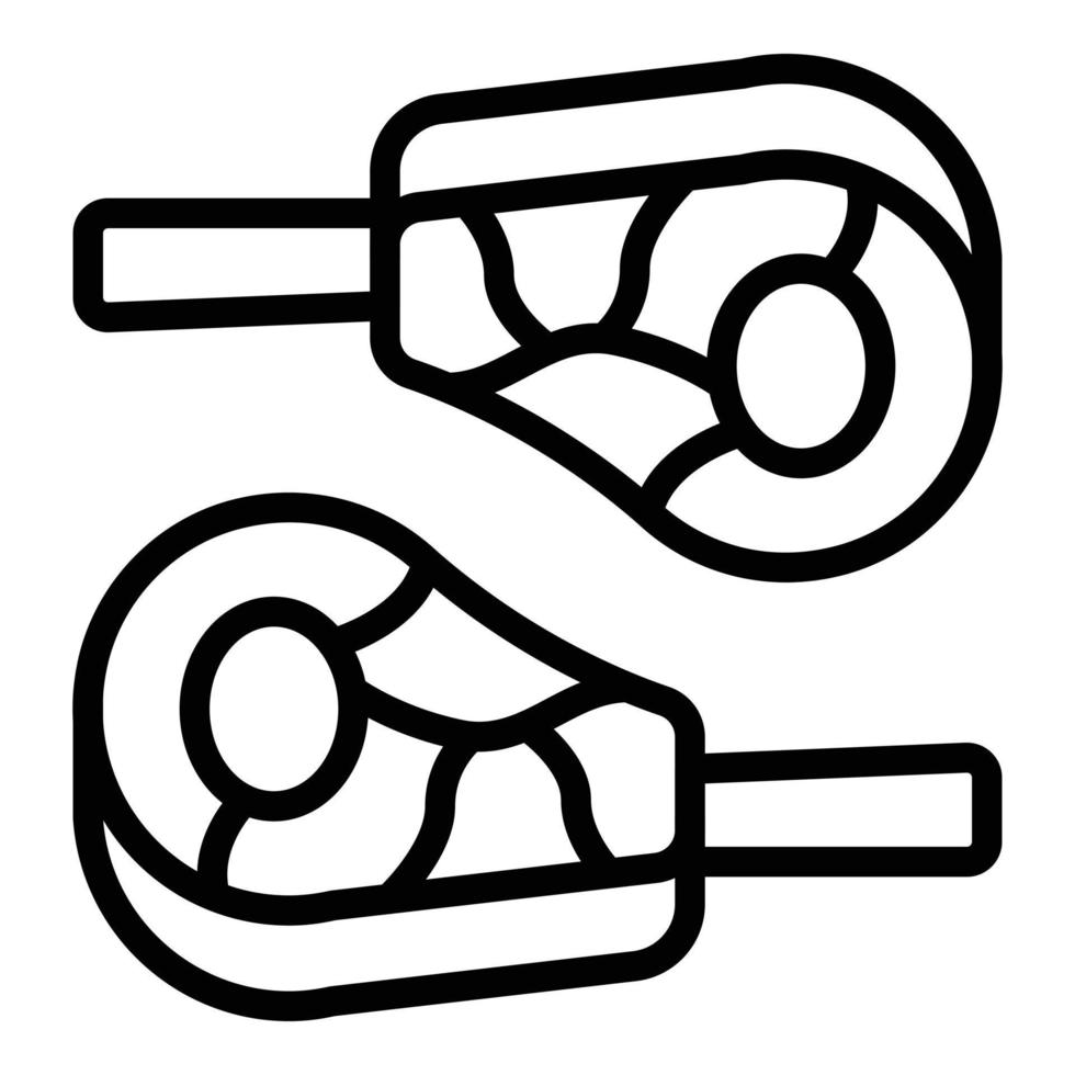 Fresh meat icon outline vector. Pork lamb vector