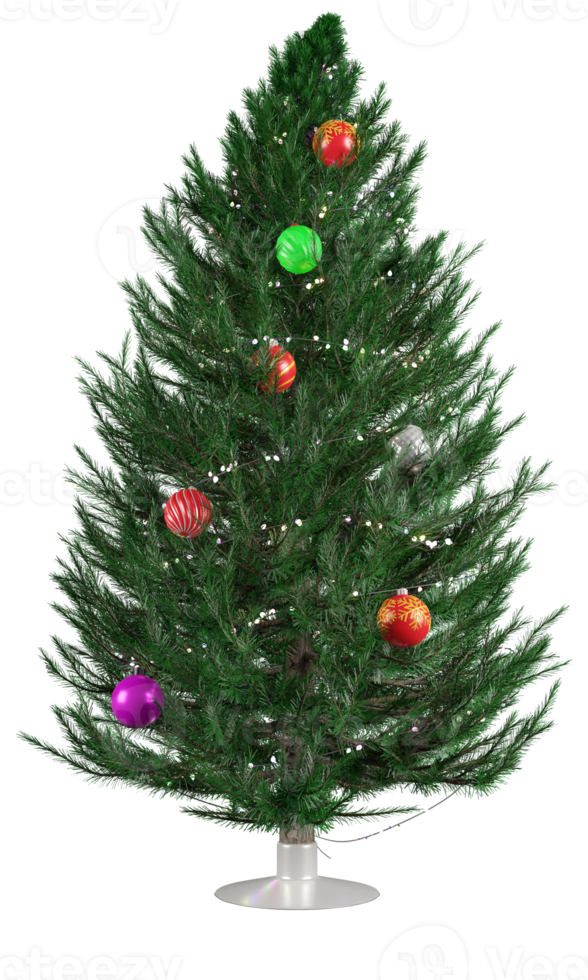 Weihnachtsbaum mit Dekorationen png