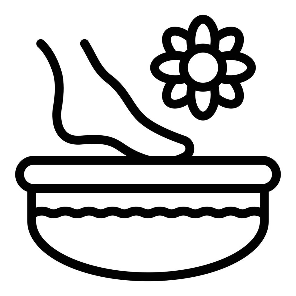 Clean flower foot icon outline vector. Art studio vector